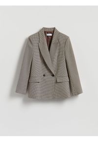 Reserved - Dwurzędowa marynarka - wielobarwny. Materiał: tkanina, wiskoza