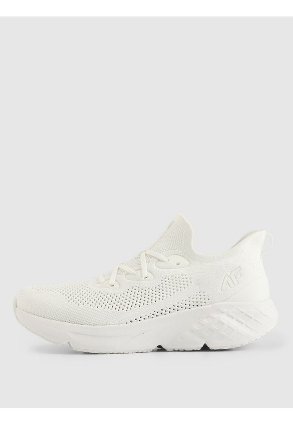 4f - 4F Niskie sneakersy wsuwane VELOCORE 2.0 damskie - białe 39. Okazja: na co dzień. Zapięcie: bez zapięcia. Kolor: biały. Materiał: dzianina, guma. Szerokość cholewki: normalna