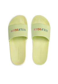 TOMMY HILFIGER - Tommy Hilfiger Klapki Colorful Hilfiger Pool Slide FM0FM04060 Zielony. Kolor: zielony #3