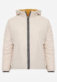 Born2be - Żółta Przejściowa Kurtka Dwustronna z Pikowaniem i Kapturem Azirane. Okazja: na co dzień. Typ kołnierza: kaptur. Kolekcja: plus size. Kolor: żółty. Materiał: jeans. Styl: casual, elegancki #5