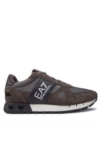 EA7 Emporio Armani Sneakersy X8X151 XK354 T995 Brązowy. Kolor: brązowy. Materiał: skóra, zamsz #1