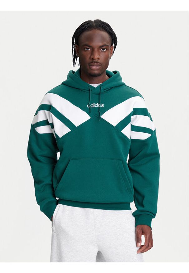 Adidas - adidas Bluza Archive Cut Line JX3063 Zielony Regular Fit. Kolor: zielony. Materiał: syntetyk, bawełna