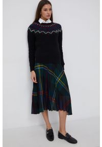 Lauren Ralph Lauren Sweter wełniany damski kolor czarny. Okazja: na co dzień. Kolor: czarny. Materiał: wełna. Długość rękawa: długi rękaw. Długość: długie. Styl: casual #3