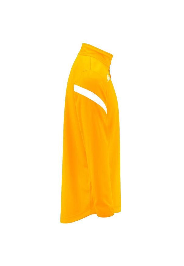 Bluza dresowa 1/2 zip Kappa Dolvole. Kolor: wielokolorowy, biały, żółty. Materiał: dresówka. Sport: piłka nożna, fitness