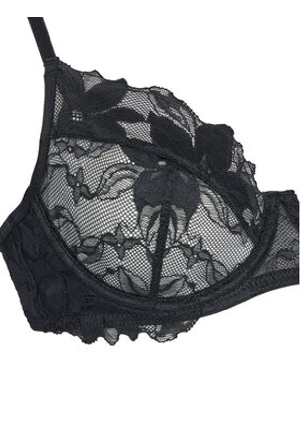 Hunkemöller Biustonosz z fiszbiną Ingrid 300469 Czarny. Kolor: czarny. Materiał: syntetyk