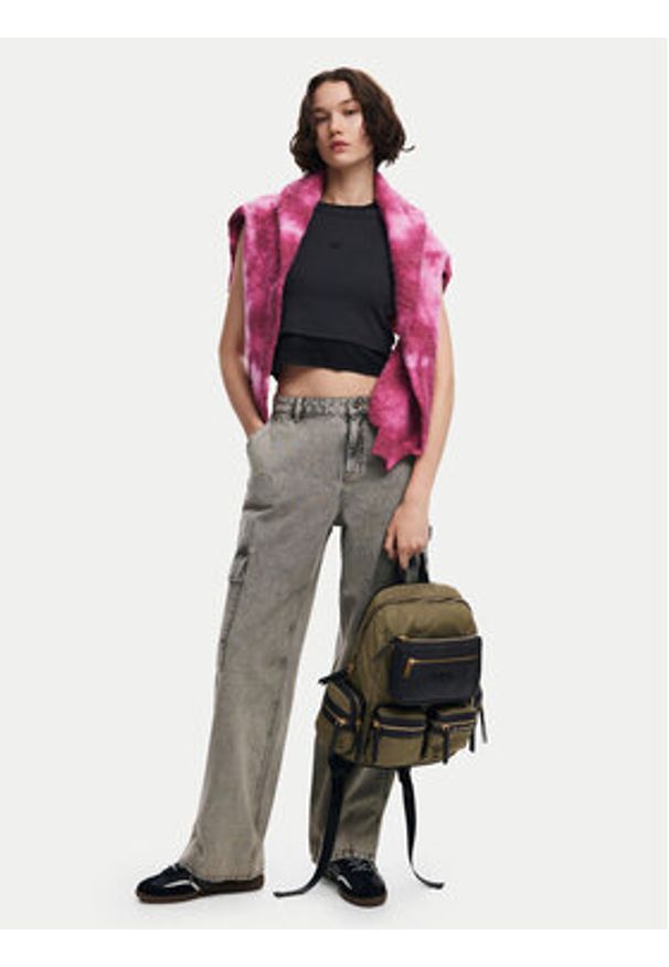 Desigual Plecak Chester 24WAKY03 Khaki. Kolor: brązowy. Materiał: poliamid, nylon