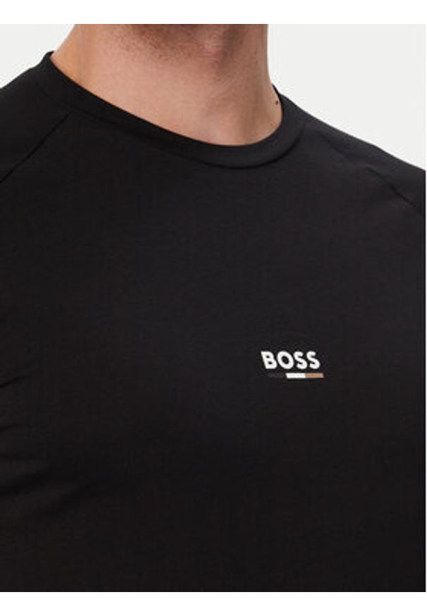 BOSS T-Shirt 50517970 Czarny Slim Fit. Kolor: czarny. Materiał: bawełna