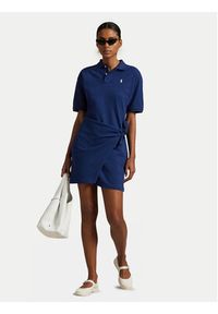 Polo Ralph Lauren Sukienka codzienna 211A88516001 Granatowy Straight Fit. Okazja: na co dzień. Typ kołnierza: polo. Kolor: niebieski. Materiał: bawełna. Typ sukienki: proste. Styl: casual #3