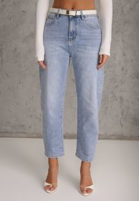 Renee - Niebieskie Jeansy Mom Fit High Waist Ankle Length Nikathe. Stan: podwyższony. Kolor: niebieski #4