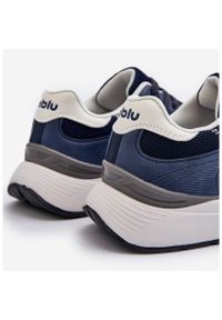Inblu - Sneakersy Buty Sportowe Męskie INBLU IU000006 Granatowe niebieskie. Okazja: na co dzień. Kolor: niebieski. Materiał: materiał, skóra #4