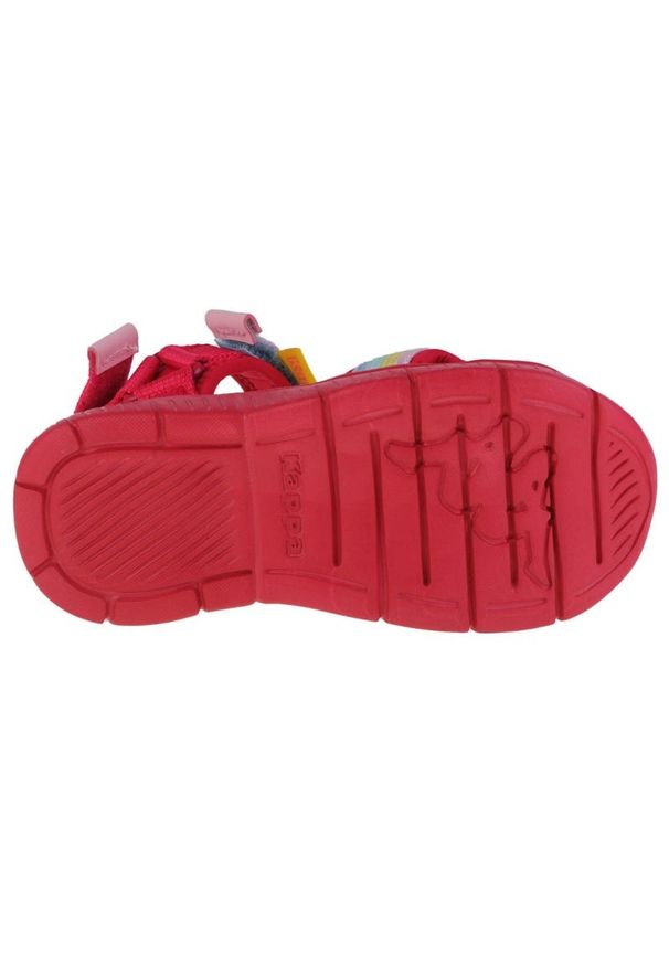Sandały Kappa Jalua K Sandals Jr 260945K-2222 różowe wielokolorowe. Okazja: na co dzień. Zapięcie: rzepy. Kolor: różowy, wielokolorowy. Materiał: tkanina. Styl: casual