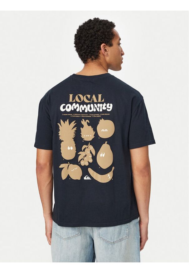 Quiksilver T-Shirt Fruits Tide EQYZT08296 Czarny Regular Fit. Kolor: czarny. Materiał: bawełna