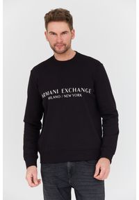 Armani Exchange - ARMANI EXCHANGE Czarna męska bluza, Rozmiar L. Kolor: czarny