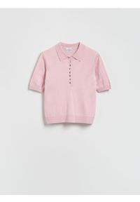 Reserved - Sweter z wełną - pastelowy róż. Kolor: różowy. Materiał: wełna