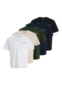 Jack & Jones Komplet t-shirtów Yuki 12288322 Kolorowy Relaxed Fit. Materiał: bawełna. Wzór: kolorowy #1