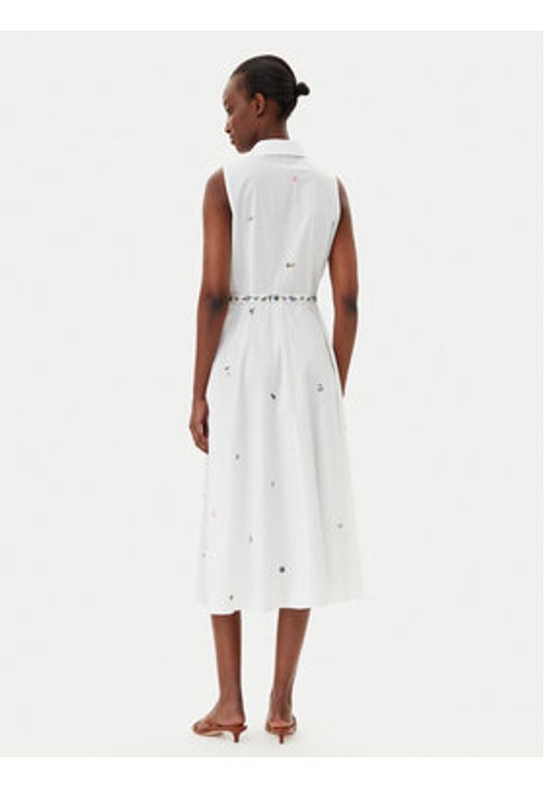 Marella Sukienka koszulowa Ensign 2513221222 Biały Regular Fit. Kolor: biały. Materiał: bawełna. Typ sukienki: koszulowe