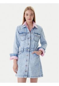 Tommy Jeans Sukienka jeansowa DW0DW22004 Niebieski Regular Fit. Kolor: niebieski. Materiał: bawełna #1