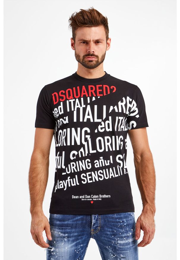 T-SHIRT DSQUARED2. Materiał: bawełna. Wzór: nadruk