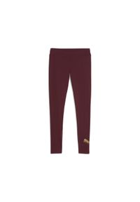 Puma - Damskie legginsy ESS METALLIC PUMA Ruby Shimmer Metallic Gold Red. Kolor: czerwony. Sport: fitness
