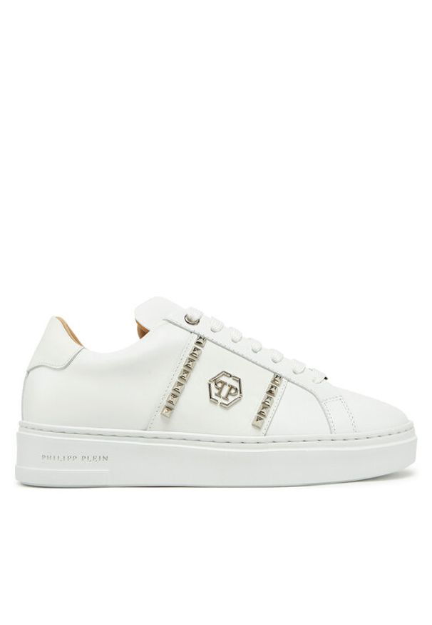 Philipp Plein - PHILIPP PLEIN Sneakersy SAES USC0732 PLE005 Biały. Kolor: biały. Materiał: skóra