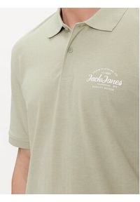 Jack & Jones - Jack&Jones Polo Forest 12248621 Szary Standard Fit. Typ kołnierza: polo. Kolor: zielony, szary. Materiał: syntetyk, bawełna #5