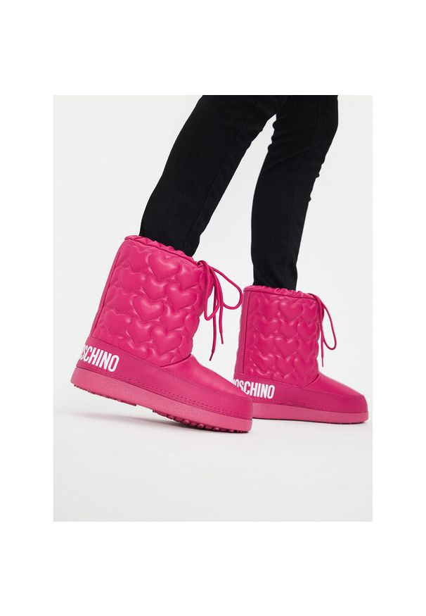 Love Moschino - Śniegowce LOVE MOSCHINO. Kolor: różowy
