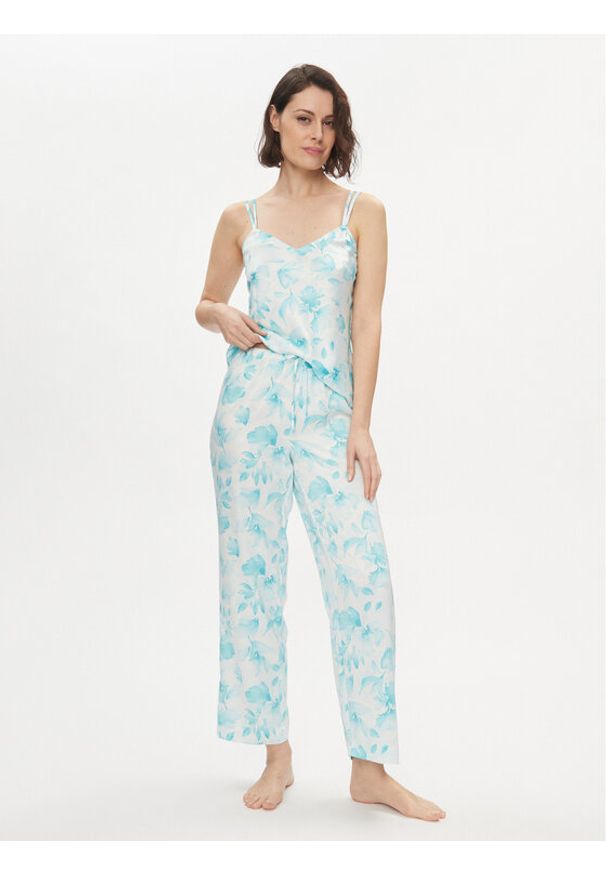 Lauren Ralph Lauren Piżama ILN72318 Niebieski Regular Fit. Kolor: niebieski. Materiał: bawełna