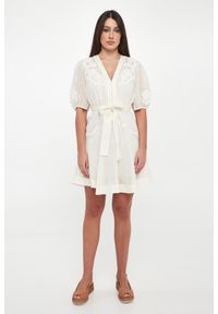 Twinset Milano - Sukienka z ramii z haftami TWINSET. Wzór: haft #2