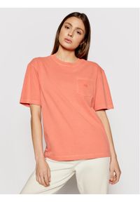 Vans T-Shirt Pocket V VN0A53NS Pomarańczowy Relaxed Fit. Kolor: różowy, pomarańczowy. Materiał: bawełna #1