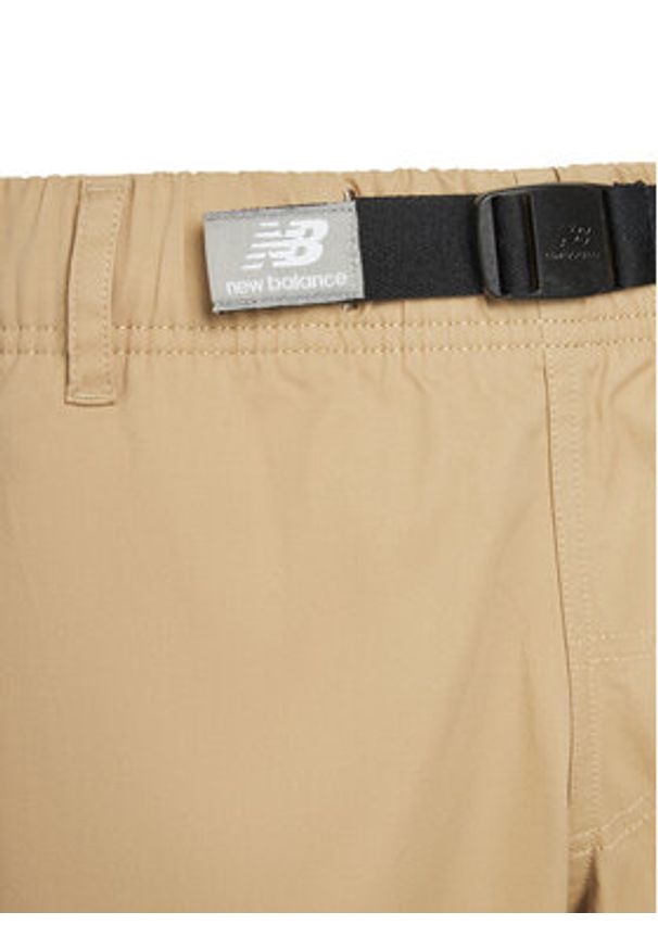 New Balance Szorty materiałowe MS01500 Beżowy Athletic Fit. Kolor: beżowy. Materiał: bawełna
