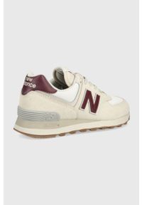 New Balance sneakersy WL574RCF kolor beżowy. Nosek buta: okrągły. Zapięcie: sznurówki. Kolor: beżowy. Materiał: guma. Model: New Balance 574 #2
