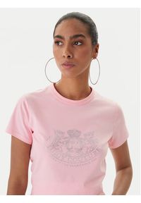 Juicy Couture T-Shirt JCGTK225015 Różowy Slim Fit. Kolor: różowy. Materiał: bawełna #5