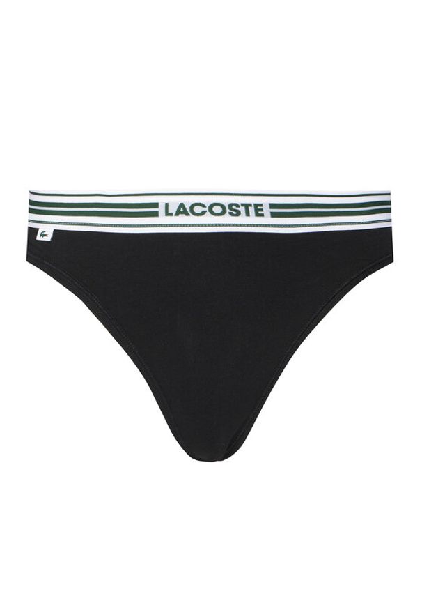 Lacoste Stringi 8F5198 Czarny. Kolor: czarny. Materiał: bawełna
