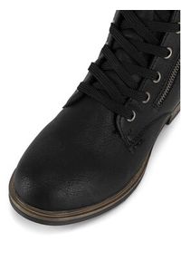 Rieker Trzewiki 72221-00 Czarny. Kolor: czarny. Materiał: materiał #4