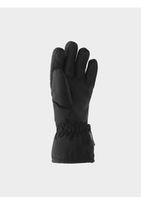 4f - Rękawice narciarskie Thinsulate© chłopięce - czarne. Kolor: czarny. Materiał: materiał, syntetyk. Technologia: Thinsulate. Sport: narciarstwo