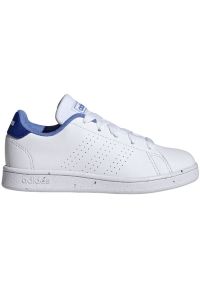 Adidas - Buty adidas Advantage Lifestyle Court Lace Jr H06160 białe. Okazja: na co dzień. Zapięcie: sznurówki. Kolor: biały. Materiał: materiał, syntetyk, guma. Szerokość cholewki: normalna. Model: Adidas Advantage #9