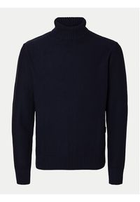 Selected Homme Golf 16086644 Granatowy Regular Fit. Typ kołnierza: golf. Kolor: niebieski. Materiał: bawełna #6