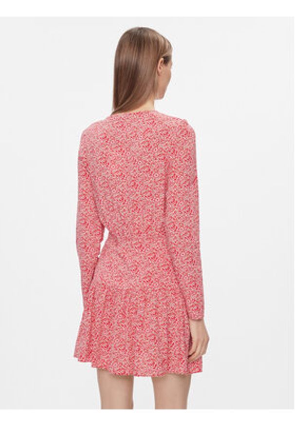 Pepe Jeans Sukienka codzienna Britney PL953446 Czerwony Slim Fit. Okazja: na co dzień. Kolor: czerwony. Materiał: wiskoza. Typ sukienki: proste. Styl: casual