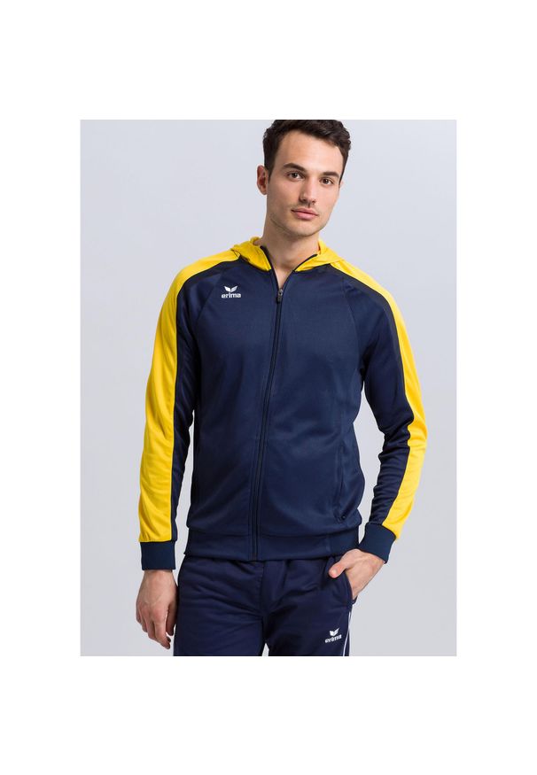 ERIMA - Kurtka treningowa Erima Liga 2.0 avec capuche. Kolor: niebieski, wielokolorowy, żółty. Sport: piłka ręczna