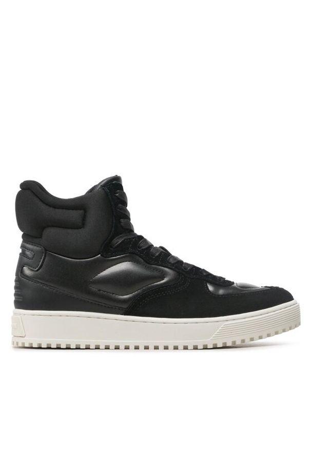 Emporio Armani Sneakersy X4Z114 XN735 N515 Czarny. Kolor: czarny. Materiał: skóra, zamsz