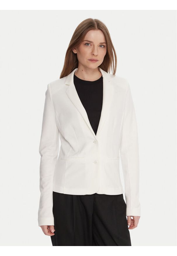 only - ONLY Marynarka 15153144 Biały Regular Fit. Kolor: biały. Materiał: syntetyk