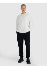 4f - 4F Longsleeve oversize gładki męski - biały XXL. Okazja: na co dzień. Kolor: biały. Materiał: bawełna, jersey, materiał, dzianina. Długość rękawa: długi rękaw. Długość: długie. Wzór: gładki. Styl: klasyczny, sportowy, casual, elegancki
