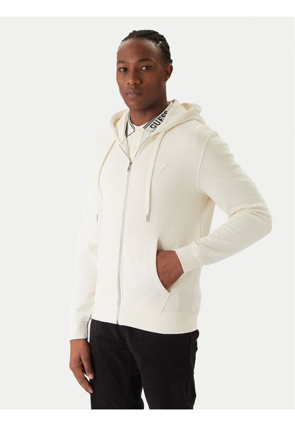 Guess Bluza M6RQ48 KCN01 Écru Regular Fit. Materiał: bawełna
