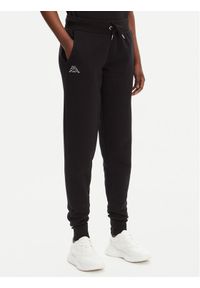 Kappa Spodnie dresowe 303MKI0 Czarny Regular Fit. Kolor: czarny. Materiał: bawełna #1