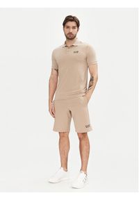 EA7 Emporio Armani Szorty sportowe 8NPS65 PJVRZ U6155 Beżowy Regular Fit. Kolor: beżowy. Materiał: bawełna. Styl: sportowy