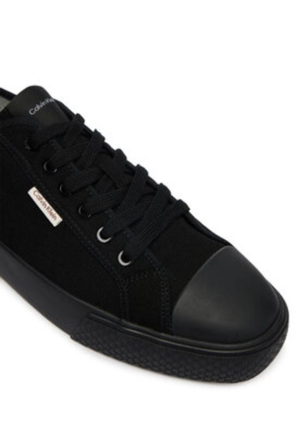 Calvin Klein Trampki Vulc Laceup Cv HM0HM02121 Czarny. Kolor: czarny. Materiał: materiał