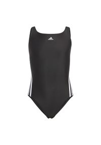 Adidas - 3-Stripes Swimsuit. Kolor: czarny, biały, wielokolorowy. Materiał: materiał