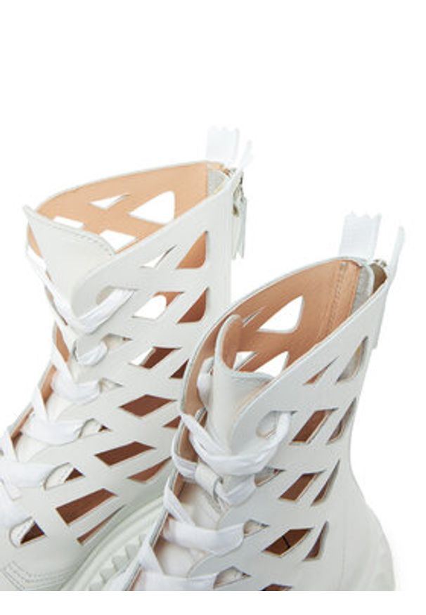 AGL Trzewiki Viggy D751517PGKI034B775 Biały. Kolor: biały. Materiał: skóra