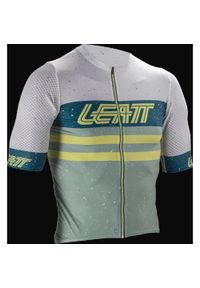 LEATT - Koszulka rowerowa męska Leatt Jersey MTB Endurance 6.0. Kolor: wielokolorowy, niebieski, zielony. Materiał: jersey