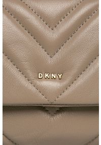 DKNY - Dkny - Torebka skórzana. Kolor: złoty, brązowy, wielokolorowy. Wzór: gładki. Materiał: skórzane. Rozmiar: małe #2